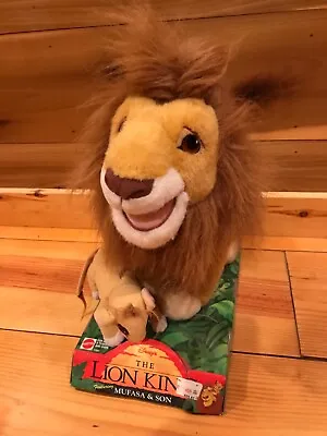 VTG 1993 Lion King Mufasa & Baby Simba Animal Toy Mattel Disney 14  • $22.75