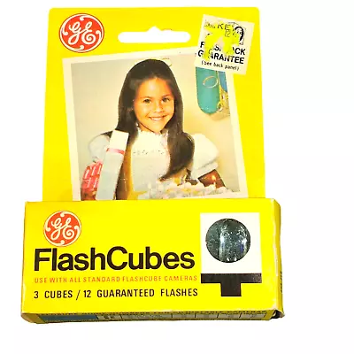 GE Flashcubes Original Box Set Of 3 Cubes 12 Flashes Vintage • $11.76