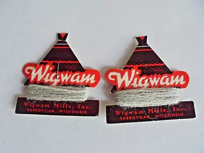 2 Cool Vintage Wigwam Mills Inc TeePee Thread Holders Sewing Notions W/ Thread • $5