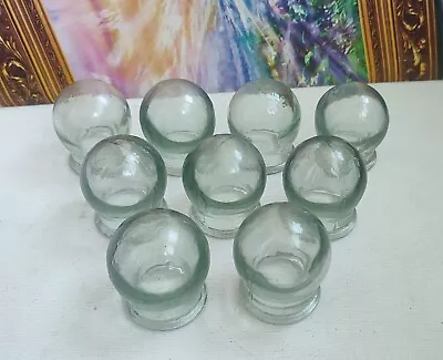 Vintage USSR Soviet 9 Pcs Health Medical Massage Jars Glass Fire Cupping Cups ! • $24