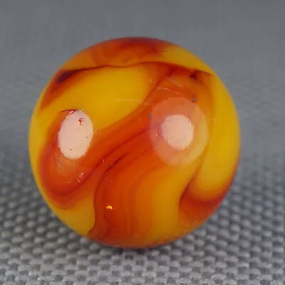 Vintage Marble: NM 5/8 Alley Agate Orange Yellow Swirl-One Killer Old Mib • $5.97