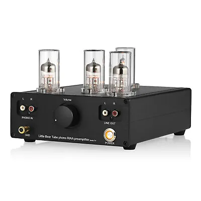 HiFi Valve Tube Phono Stage Preamp MM Turntable Amplifier Stereo Audio Preamp • £199.99