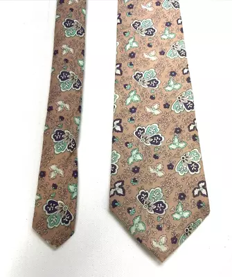 Oakton Ltd. 57” Men’s Tie 100% Cotton Made In USA Floral Purple Mint Green • $17.76