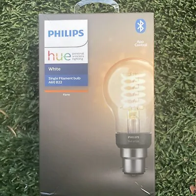 $37.50 • Buy Philips Hue White Filament Standard A60 LED Single Bulb B22 WiFi Bluetooth 240V