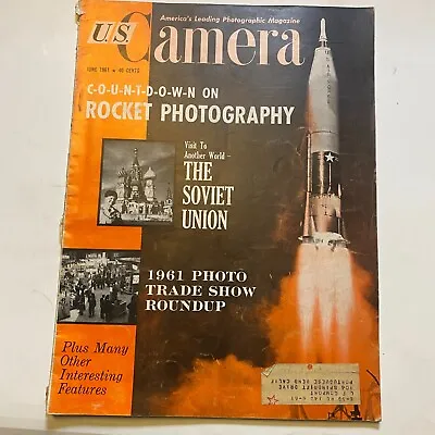 1961 US Camera Magazine Pin Up Gil Soviet Union Rockets Vintage Hollywood • $24.99