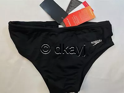 Speedo Solid Black Endurance + Swim Briefs Sz 34 Men New Tags • $21.44