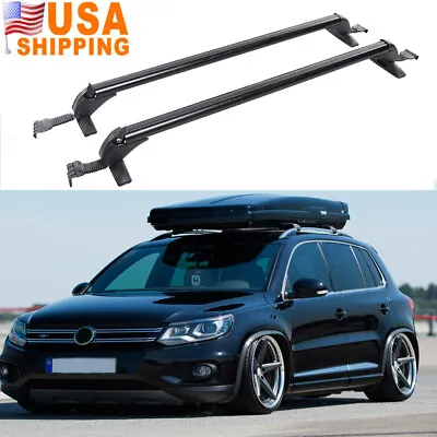 Car Top Roof Rack Cross Bars 43.3  Luggage Cargo Carrier W/ Lock For Volkswagen • $135.11