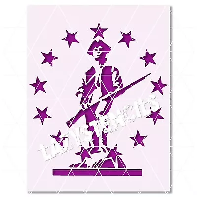 1776 Minuteman Stencil - Reusable & Durable - Patriotic 13 Stars Betsy Ross Flag • $8.99