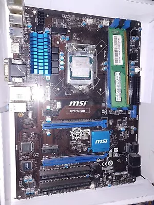 MSI H97 1150 Motherboard With INTEL I5 4670 And 8gb Ram Read Description • $55