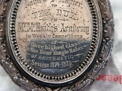 $314.86 • Buy Rare Impressive Antique Silver School Prize Medal Dux 1875