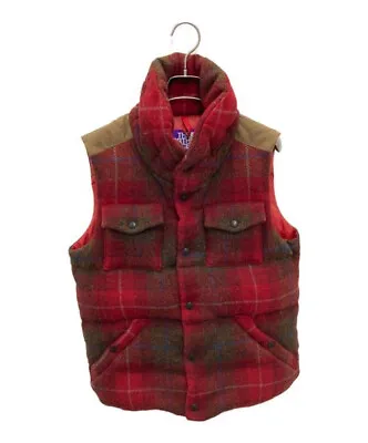 The North Face Purple Label Down Vest Men Color Red Material Wool Size M Used • $156.67