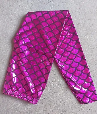 2D Ladies Fish Scale Leggings Pinksize 14 16 Partyfun • £9.99