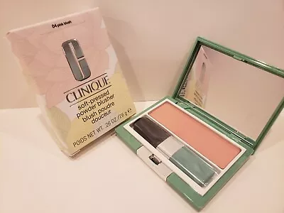 Clinique~Soft Pressed Powder Blusher W/ Brush~ 04 Pink Blush ~ 0.26 Oz ~ NIB • $23.99