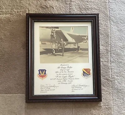 VTG 1986 USAF Air Force Certificate Collectible Memorabilia Hand Signed • $75