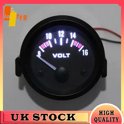 Car Universal 12V Voltmeter Meter Battery Gauge Gauge Voltage Tester Measurement • £9.88