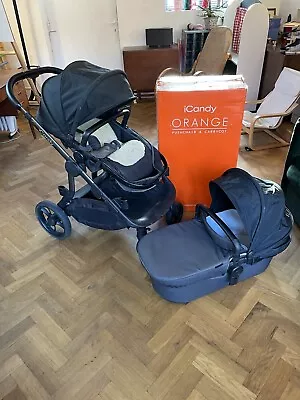 Icandy Orange Double Pram Good Condition • £350