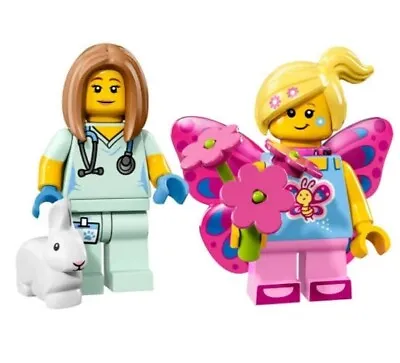 LEGO Minifigures 71018 ~ Veterinarian & Butterfly Girl Brand New Factory Sealed  • $39.95