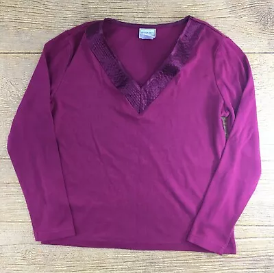 Passports Women’s Shirt Size Small Red Long Sleeve Top Blouse • $14.07