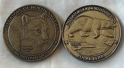 Lot 0f (2) Medals Mountain Lion & Polar Bear - North American Hunting Club • $17.99