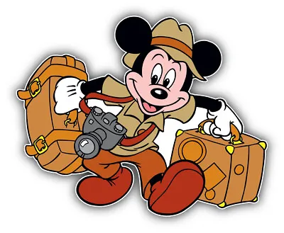 Mickey Mouse Cartoon Traveler Sticker Bumper Decal - ''SIZES'' • $3.75