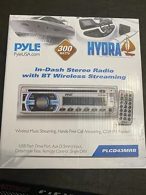 Pyle Single DIN Marine Bluetooth Stereo Receiver & CD Player With Remote White • $74.99