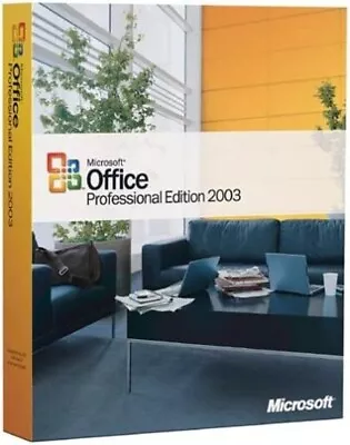 Microsoft Office Professional 2003 Full Version Install CDs W/ License & Key • $39.98