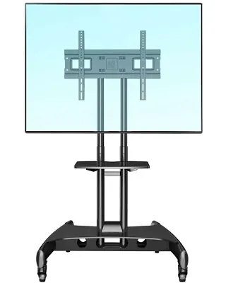 $124.95 • Buy NB Steel Mobile TV Stand Cart AVA1500 Height-adjust Up To 65  Screens Or 45kg