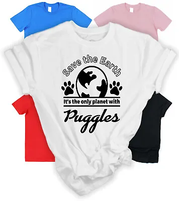 Save The Earth Puggle T-Shirt Gift For Puggle Owner Gift For Dog Lover • £15.95