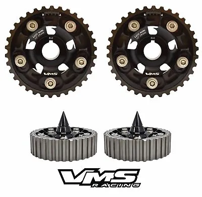 Vms Racing Cam Gears + Bolts Spikes Black For Honda Acura B18a B18b B20b B20z • $124.95