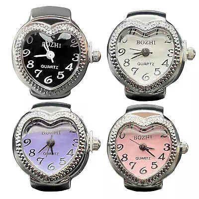Watch Ring Ladies Men Cool Stretchy Band Finger Watch Elastic Quartz Ring Watch • $7.91