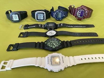 Nice Lot Of 8 Casio Watches. RUNNING!!! Most Of The Batteries Are New. G Shock++ • $35