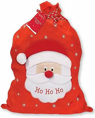 £5.99 • Buy Large Christmas Santa Sack Stocking Red Father Xmas Gift Present Bag Ho Ho Ho