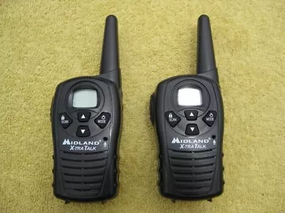 2 Midland X-tra Talk LXT118PA Wireless 22 Channels Two Way Radio Walkie Talkie • $22.55