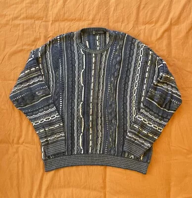 Vintage Coogie Style Sweater Biggie Smalls 90s Multicolor Men’s L • $60