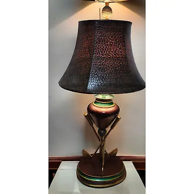 Vintage Leather Shade Golf Lamp 25  • $149