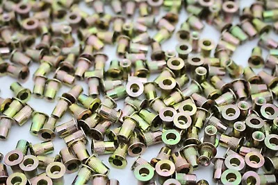 6-32 Zinc Plated Steel Flange Nutserts - Rivet Nut - Rivnut Nutsert - USA • $14.95