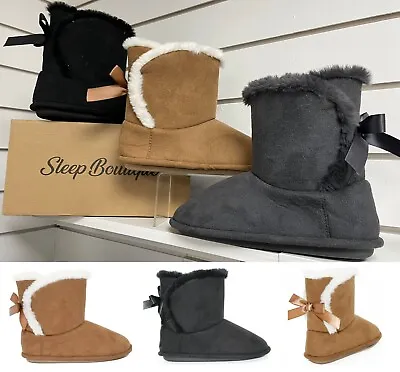 £13.95 • Buy Ladies Slippers Womens Faux Fur Lined Snugg Hug Ankle Boots Winter Warm Shoes Sz