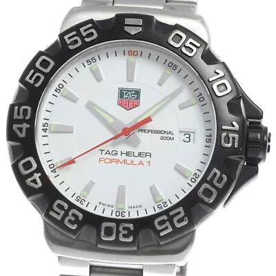 TAG HEUER Formula 1 WAH1111 Date White Dial Quartz Men's Watch_808865 • $720.80