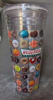 Vtg Krispy Kreme Doughnuts Whirley 16 Oz DBL Walled Travel Tumbler With Lid  • $26