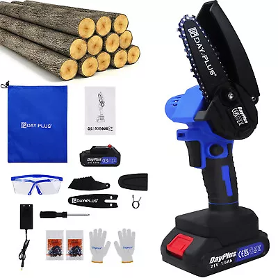 Cordless Electric Chainsaw Wood Cutter Handheld Saw Woodworking Cutting Portable • $23.91