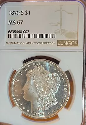 1879-S Prooflike Obverse! NGC MS67 Morgan Silver Dollar • $1075