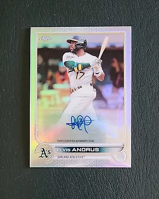 2022 Topps Chrome Update Elvis Andrus Refractor Auto #AC-EA Oakland Athletics • $5.75