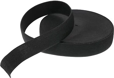 Black Elastic 25mm Woven Elastic 1 Inch Wide High PREMIUM Quality UK SELLER • £2.30