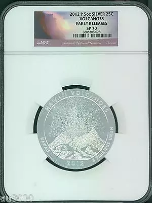 2012-P HAWAII VOLCANOES AMERICA BEAUTIFUL ATB 5 Oz SILVER NGC SP70 EARLY RELEASE • $1575