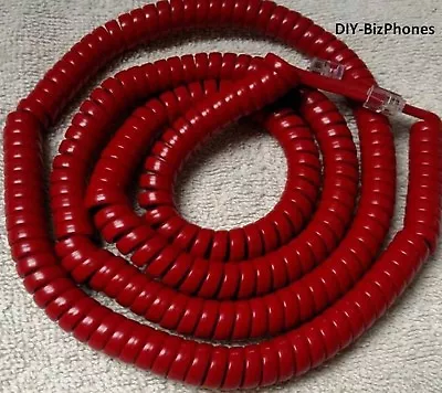 AT&T Cherry Red Long Handset Cord Vintage Trimline Phone Princess Receiver 25Ft • $8.99