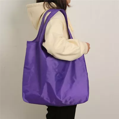 Extra Large Big Capacity Foldable Shopping Bag Reusable Grocery Tote Eco Handbag • $8.02