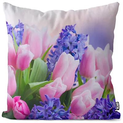 Hyacinths Tulips Flowers Pillowcase Birthday Mother's Day Gift Valentine Val • £21.68