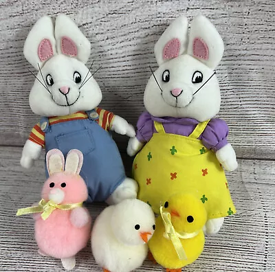 Max And Ruby 2006 Ty Beanie Babies 7” Plush Bunny Rabbits Stuffed Animal • $15