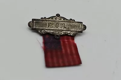 Antique FCL American USA US FLAG RIBBON Medal Badge GAR CIVIL WAR • $29.95