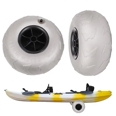$51.80 • Buy 2pcs 9  Beach Inflatable Wheel Camping Fishing Sandy Gear Cart Tires Replacement